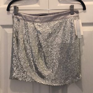 Auqa silver sequin skirt size xs